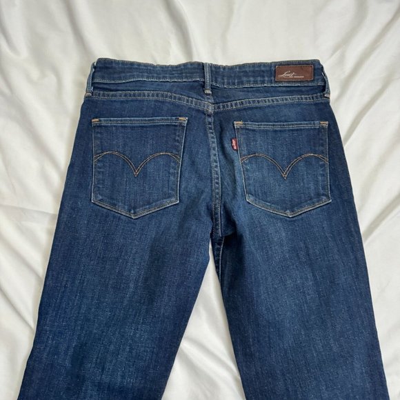 LEVI'S SAN FRANCISCO Demi Curve Straight Leg Women's Jeans Size 27 Dark Indigo - Picture 1 of 15